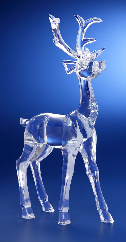 Majestic Icy Crystal Acrylic Standing Deer