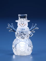 Small Crystal Acrylic LED Icy Snowman w Tophat