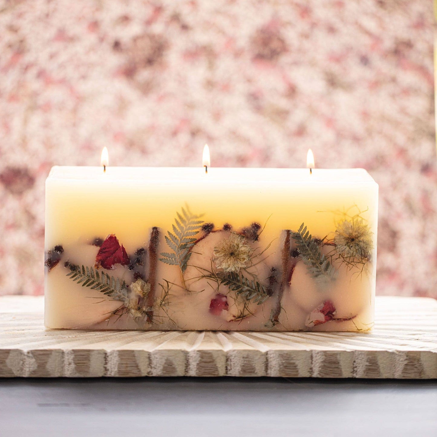 Spicy Apple Brick Botanical Candle