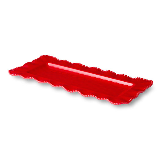 Perlette Rectangular Platter- Red- Melamine