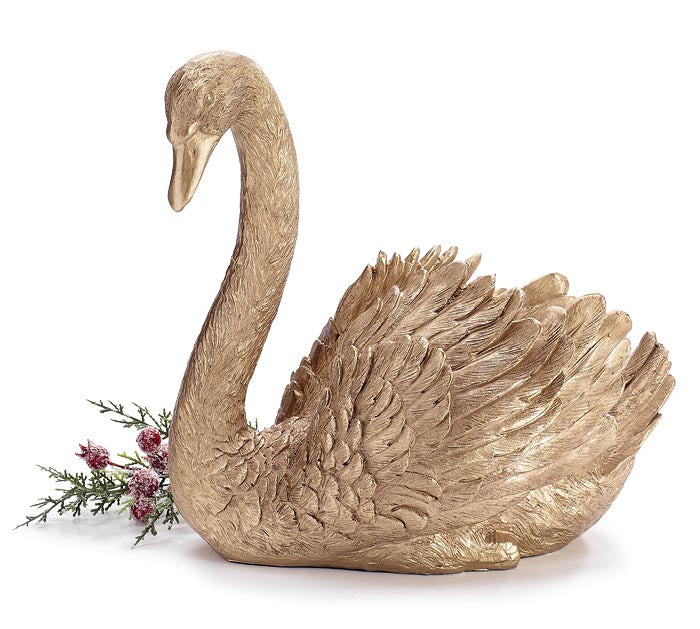 Gold Swan Planter