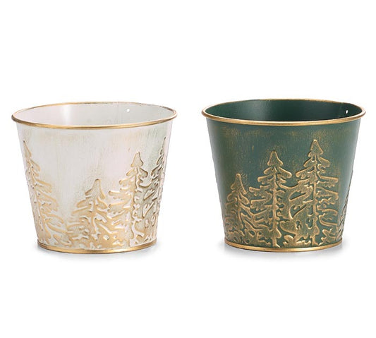 4" Embossed Tree Pot Cover