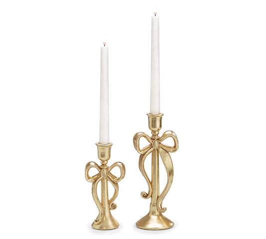 Gold Bow Candleholder