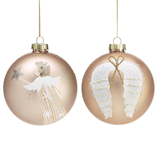 GLASS ORNAMENT ANGEL or WINGS
