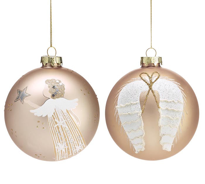 GLASS ORNAMENT ANGEL or WINGS