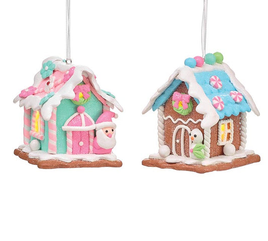 Gingerbread Lighted House Ornament
