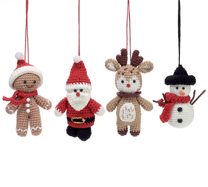 ORNAMENT CROCHET CHRISTMAS CHARACTERS