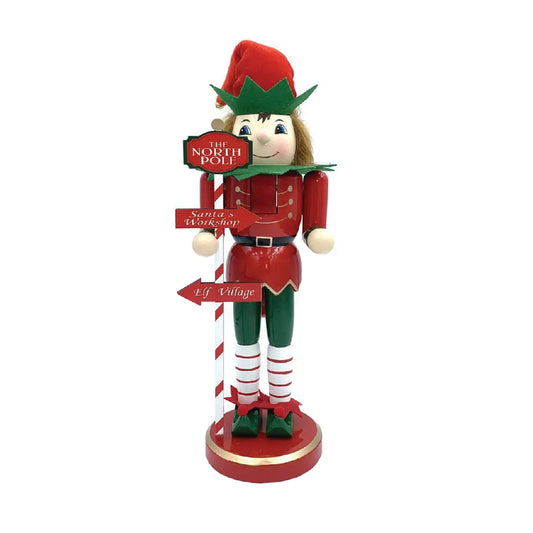 14" North Pole Elf Nutcracker
