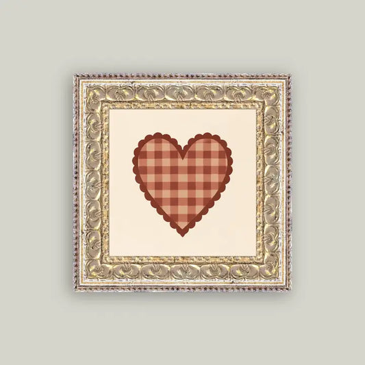 Gingham Heart 6x6