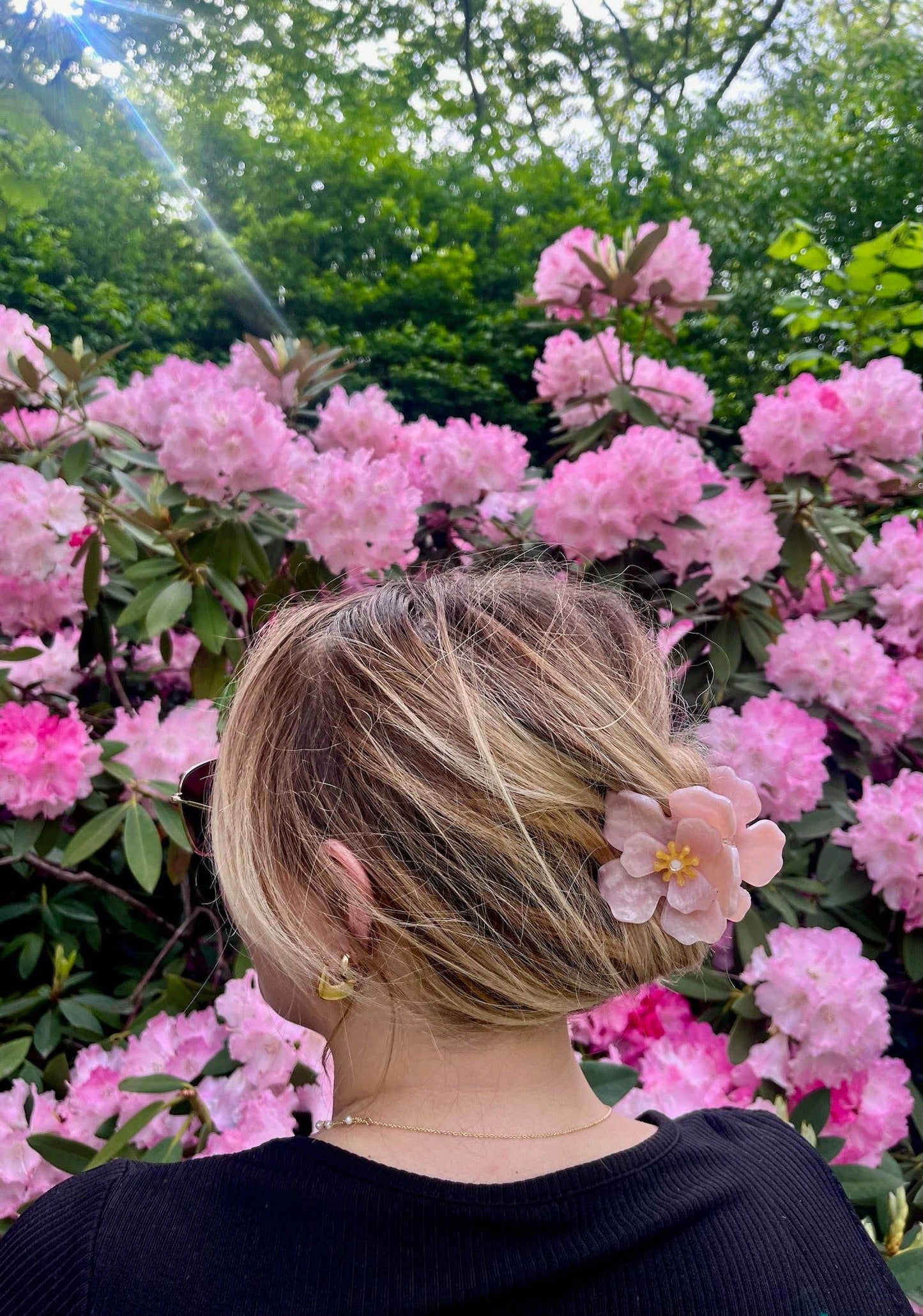Pink Poppy Claw Hair Clip