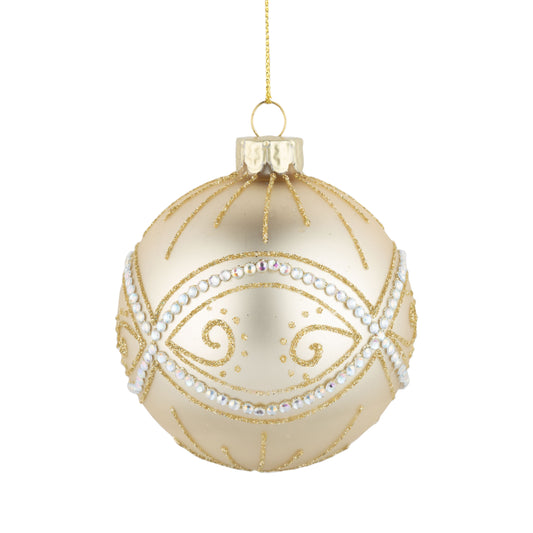 Gold Glitter Swirl Ornament