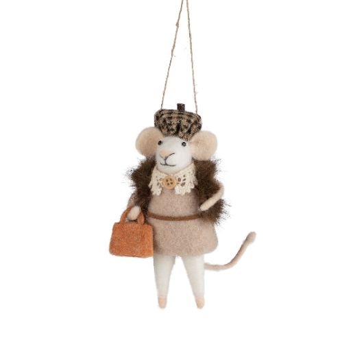 Felt Mouse w/ Handbag Ornament