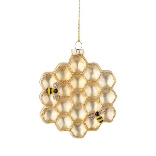 Glass Honeycomb Ornament