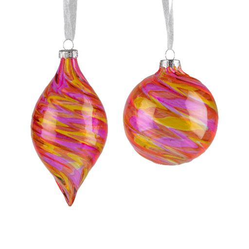 Neon Swirls Ornament