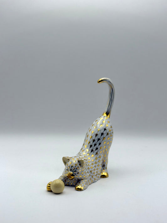 Gold Cat Playing w/Ball