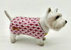 Herend Westie in Sweater - Raspberry