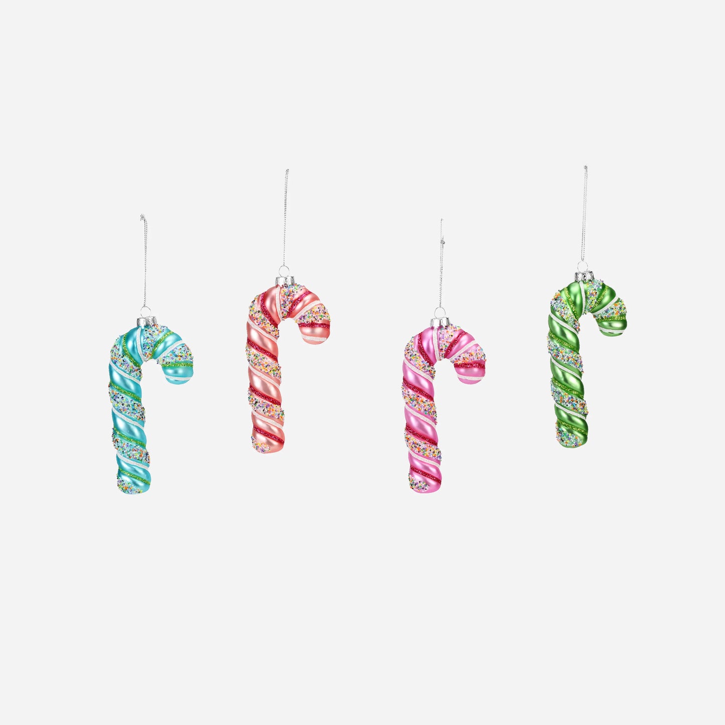 Candy Cane Glass Ornament