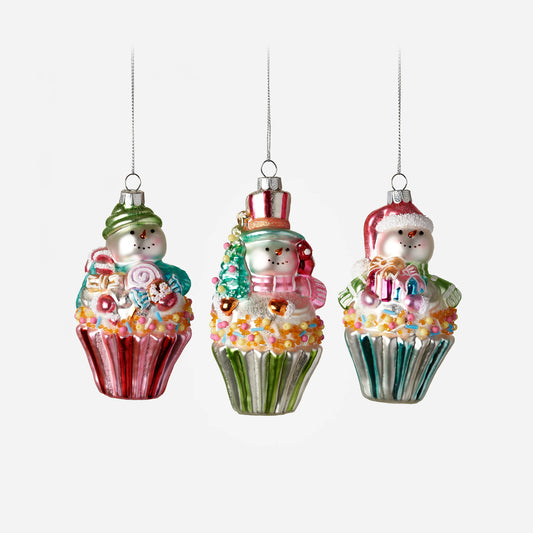 Snowman Cupcake Ornament