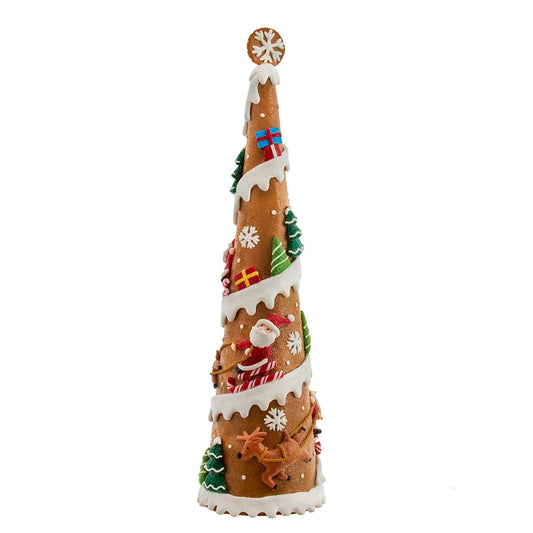 Gingerbread Tree w/ Santa & Deer