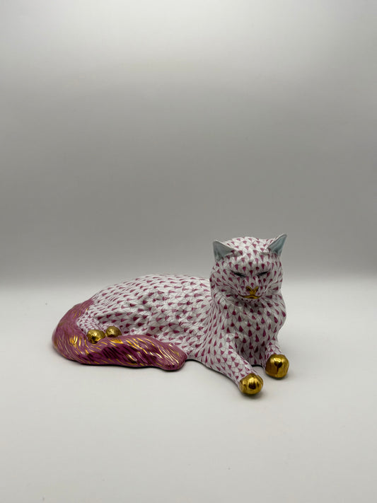 Cat Lying Down Raspberry