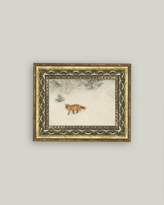 Fox in Winter Art 5x7