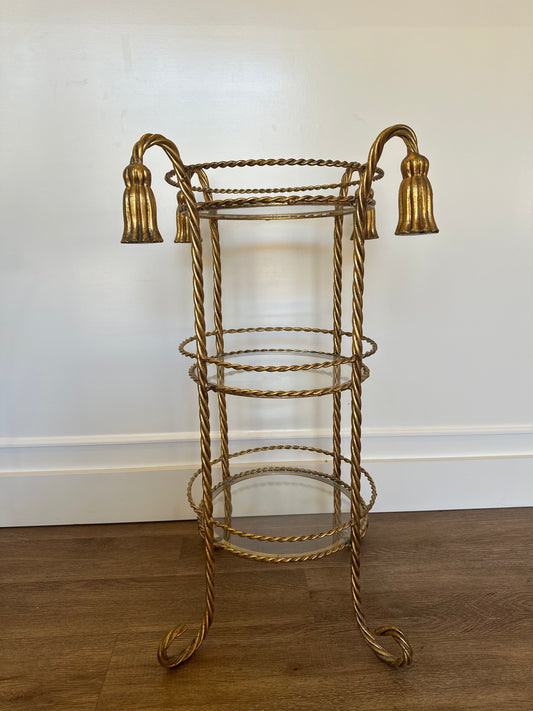 3 Tier Round Glass Shelf