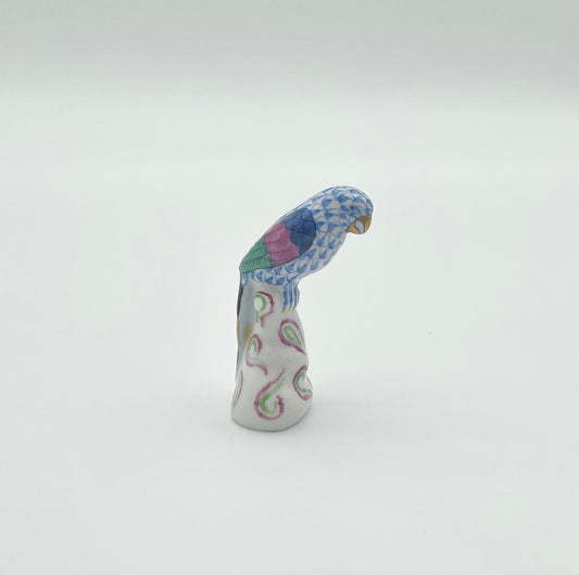 Parrot on Perch Blue