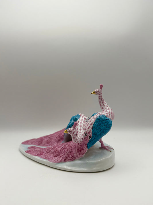 Pair of Peacocks Raspberry