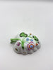 Leaf Dish w/ Green Handle Floral