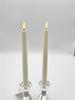 CalmFlame Ivory Taper, 10 in, set of 2