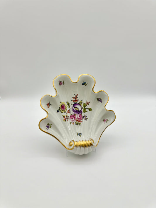 Large Shell Dish Floral Purple + Pink