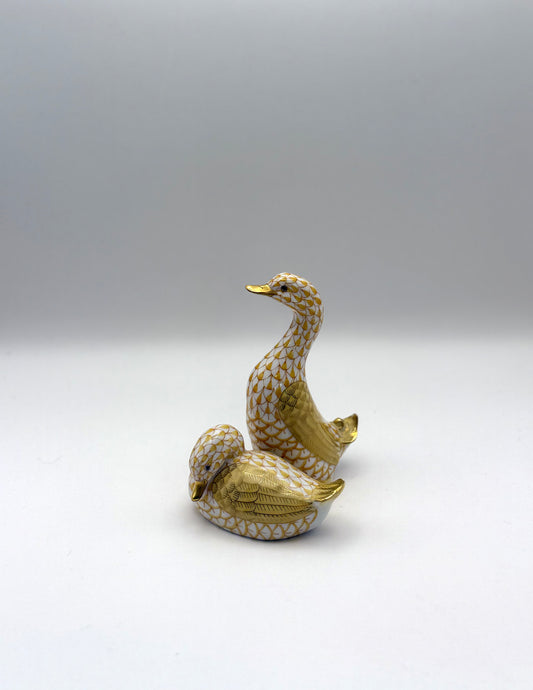 Butterscotch Pair of Ducks