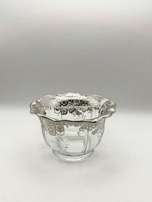 Small Sterling Overlay Serving Bowl