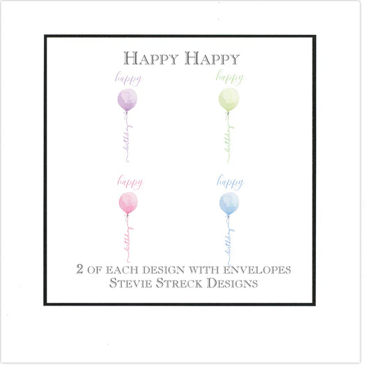 Happy Happy Notecards - Birthday