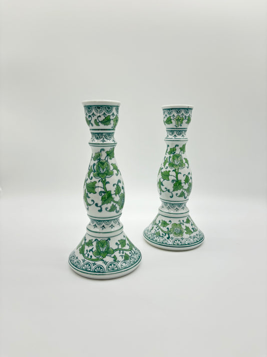 Pair of Round Base Imperial Taper Holders: Large