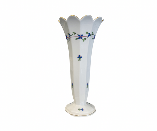 Blue Garland Trumpet Vase
