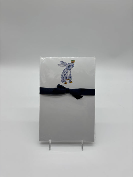 Blue Bunny with Butterfly Notepad 5x8