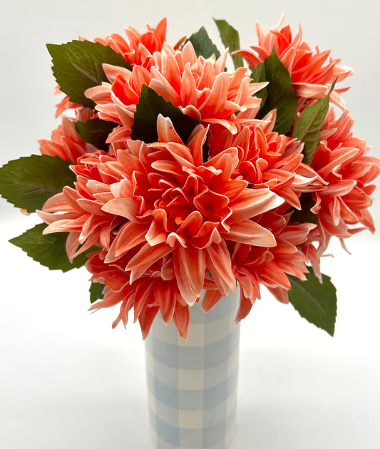 Real Touch Dahlia Bundle -Orange-12"