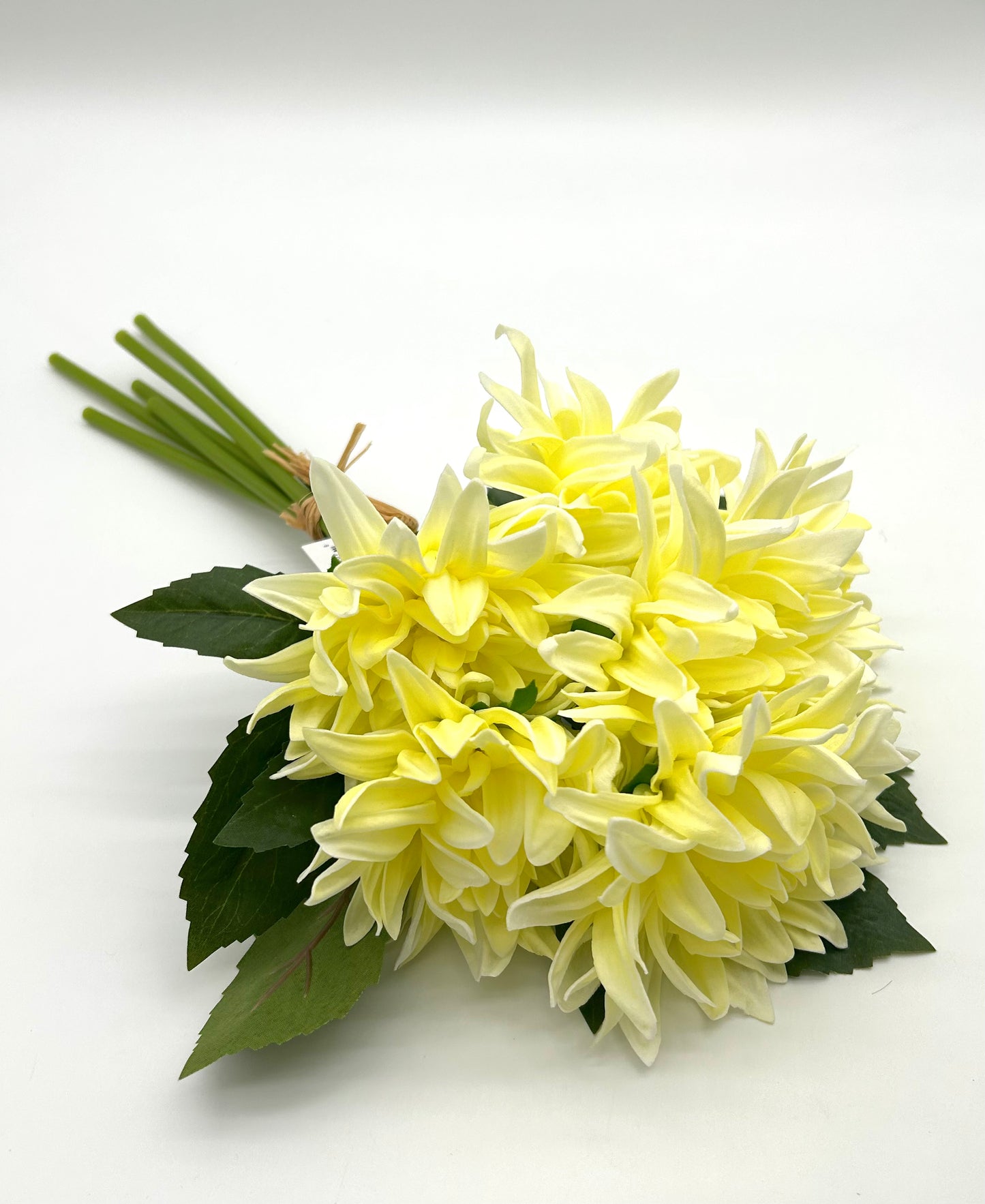 Real Touch Dahlia Bundle -Light Yellow-12"