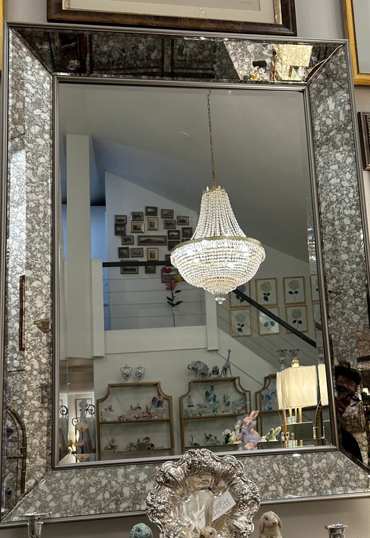 Large Silver Mercury Mirror