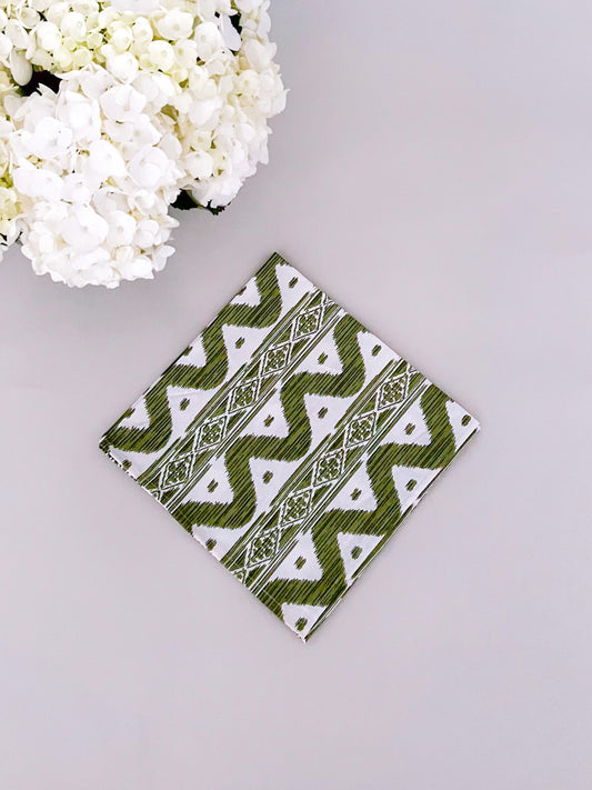 Wavy Green Tablecloth