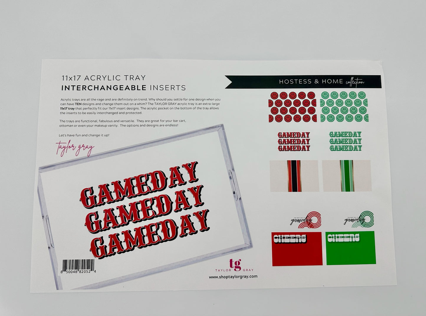 Gameday Tray Inserts Red/Green