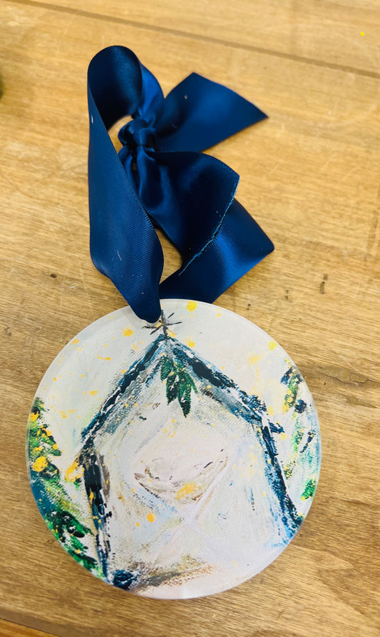 Acrylic Manger Ornament