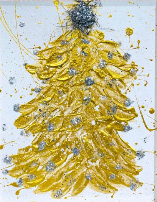 Tinsel Tree Gold 6x6
