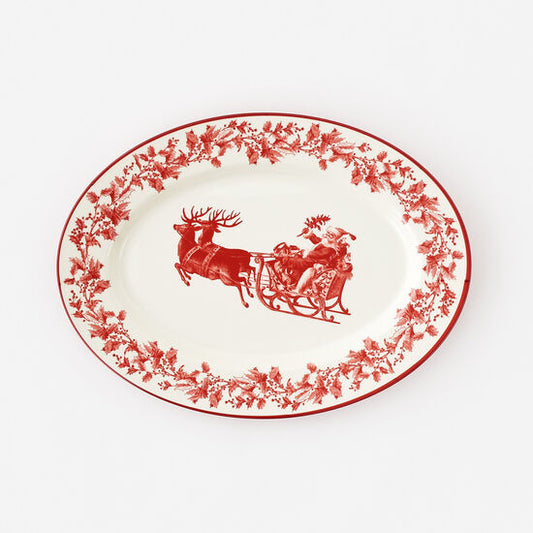 17" Melamine Yuletide Oval Platter