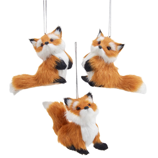 Furry Fox Ornament Asst.