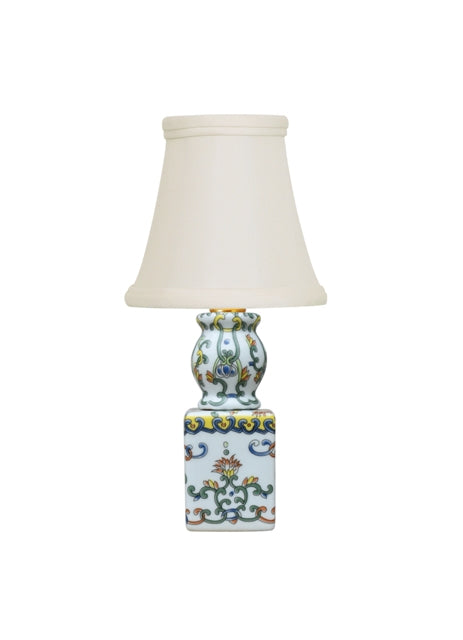 Mini Floral & Scroll Powder Room Lamp