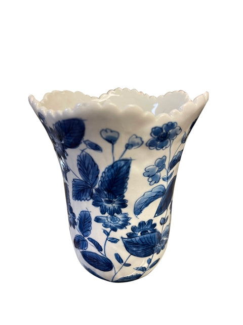 Blue & White Porcelain 6" Vase