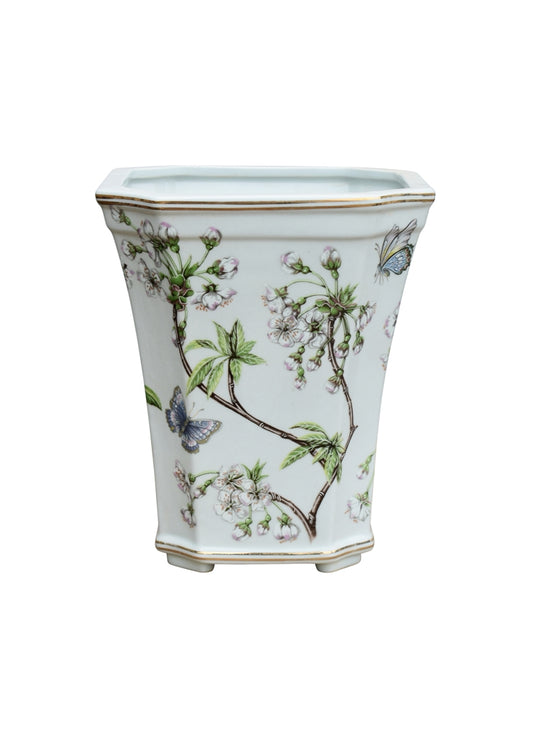 Cherry Blossom Floral Cachepot 9"