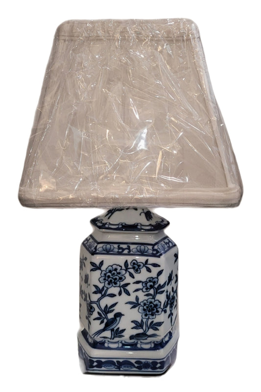 Blue & White 13" Table Lamp